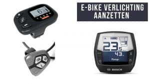 E-Bike verlichting aanzetten