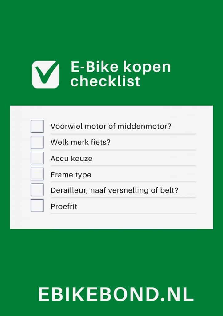 E-bike kopen checklist